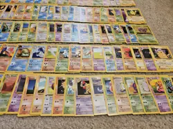 Vintage Pokemon Card Lot Bundle 100+ Cards 1999 Base Set - Pikachu Charmander - Image 3