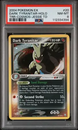 2004 Pokemon Ex Team Rocket Returns Dark Tyranitar-Holo 8 tcg - Image 1