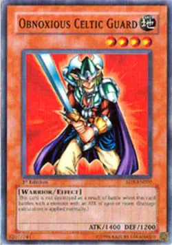 Yugioh! Obnoxious Celtic Guard - SD5-EN007 - Common - 1st Edition Near Mint, Eng - Image 1