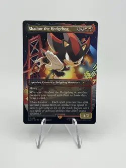 FOIL - Shadow the Hedgehog ✨ Secret Lair x Sonic - NM Magic MTG - NEW, IN HAND - Image 1