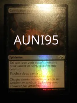 mtg magic Corrupted Conviction FOIL FRENCH vf fr Conviction corrompue - Image 1