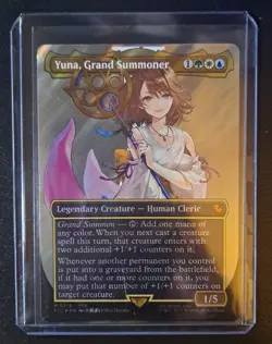MTG Final Fantasy Commander: Yuna, Grand Summoner (Borderless) (Surge Foil) #216 - Image 1