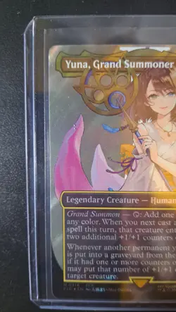 MTG Final Fantasy Commander: Yuna, Grand Summoner (Borderless) (Surge Foil) #216 - Image 3