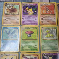 Pokemon WOTC Vintage 18 Card VINTAGE Bulk Lot Non Holo Rare HP-DMG BINDER COPYS - Image 2