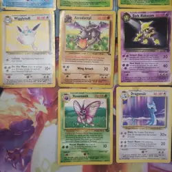 Pokemon WOTC Vintage 18 Card VINTAGE Bulk Lot Non Holo Rare HP-DMG BINDER COPYS - Image 4