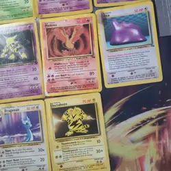 Pokemon WOTC Vintage 18 Card VINTAGE Bulk Lot Non Holo Rare HP-DMG BINDER COPYS - Image 5