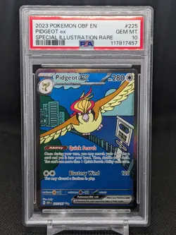 Pokemon S&V Obsidian Flames Pidgeot ex Special Illustration #225 PSA 10 Gem Mint - Image 1