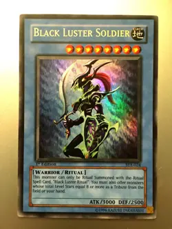 Yugioh Black Luster Soldier 1st Edition SYE-024 Ultra Rare Yugi Evolution LP - Image 1