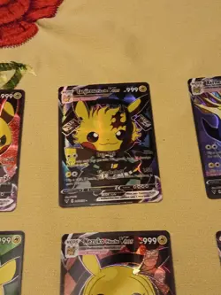 6 Pikachu Pokemon Card Holo GX VSTAR VMAX GX EX Cosplay Art - Image 3