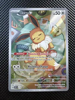 Pokemon TCG Eevee SVP 173 Prismatic Evolutions Stamped Promo Card Near Mint - Image 1