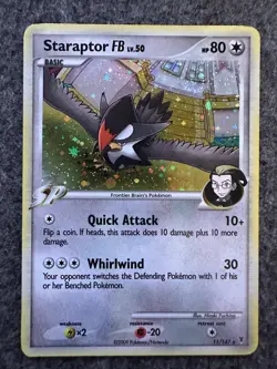 Pokemon Card Staraptor FB LV.50 11/147 Supreme Victors Reverse Holo Foil 2009 LP - Image 1