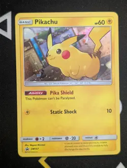 Pikachu SM157 Sun & Moon Ultra Rare Holo Promo Pokemon Card - Image 1