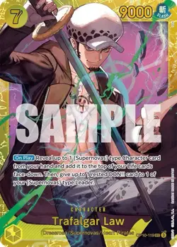 One Piece Secret Rare Card Trafalgar Law OP10-119 - Image 1