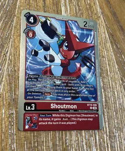 Digimon Card Game Shoutmon Alternate Art Foil - BT10-008 Uncommon - NM - Image 1