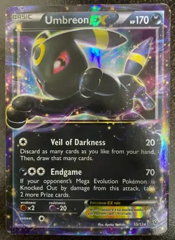 Umbreon EX 55/124 Ultra Rare Holofoil XY Fates Collide | LP | Pokemon TCG Card - Image 1