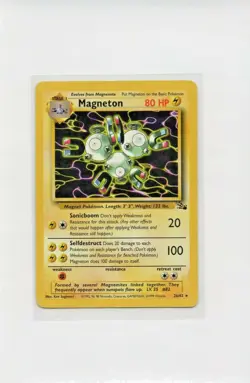 Fossil Set Pokemon Card Magneton Non-Holo Rare 26/62 Beauty Played Condition - Image 1
