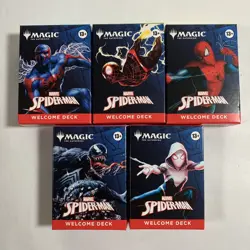 Magic The Gathering x Spider-Man Complete Welcome Deck Set (5) SDCC 2025 - Image 1