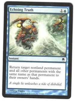 Magic_the_gathering Darksteel Echoing Truth #21 2004,MTG,LP Common - Image 1