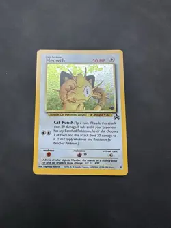 Pokemon TCG Meowth Black Star Promos Holo Card 13 Lightly Played - Image 1