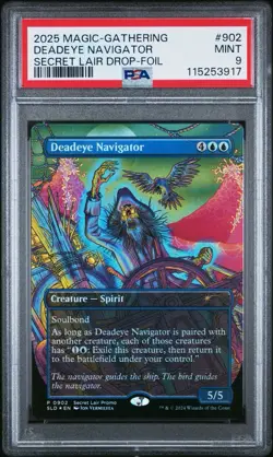 PSA 9 Deadeye Navigator RAINBOW FOIL Secret Lair Drop Promo 902 MTG SpongeBob PR - Image 1