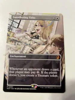 [1x] Smothering Tithe - Anime Borderless - Near Mint - English - Wilds of Eldrai - Image 1