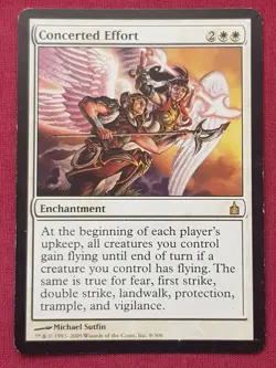Magic The Gathering RAVNICA CITY OF GUILDS CONCERTED EFFORT white card MTG - Image 1