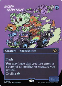 Waxen Shapethief (Borderless) Foil 336 R Aetherdrift Near Mint - Image 1