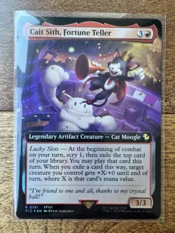 Magic MTG Final Fantasy - Cait Sith, Fortune Teller EXTENDED ART FOIL 151 - Image 1