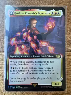 Magic MTG Final Fantasy - Joshua, Phoenix's Dominant EXTENDED ART FOIL 494 - Image 1