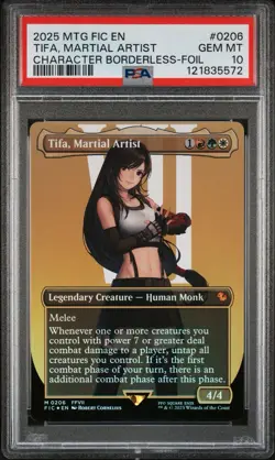 Final Fantasy MTG Magic *FOIL* Tifa Martial Artist #0206 *GEM MINT PSA 10* - Image 1