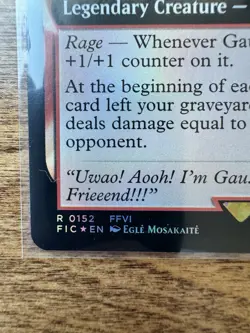 Magic MTG Final Fantasy - Gau Feral Youth EXTENDED ART FOIL R 152 - Image 2