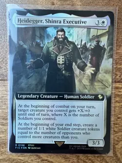 Magic MTG Final Fantasy - Heidegger, Shinra Executive EXTENDED ART FOIL R 136 - Image 1