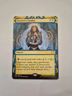 1x FULL ART - TEZZERET'S GAMBIT - Strixhaven Mystical Archive - MTG - Magic - Image 1