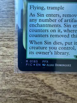 Magic MTG Final Fantasy - Sin, Unending Cataclysm EXTENDED ART FOIL R 185 - Image 2