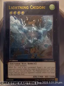 YUGIOH Ultimate Rare - Lightning Chidori - CBLZ-EN052 1st Edition NM - Image 1