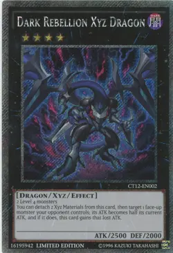 Yugioh Dark Rebellion Xyz Dragon CT12-EN002 Platinum Rare NM - Image 1