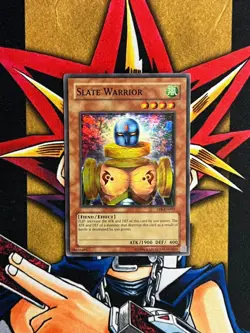 TP8-EN003 Slate Warrior Super Rare UNL Edition NM Yugioh Card - Image 1