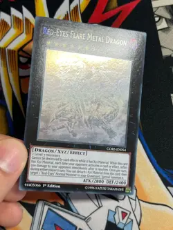 CORE-EN054 Red-Eyes Flare Metal Dragon Ghost Rare 1st Edition VLP Yugioh Card - Image 3