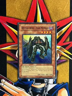 CP06-EN002 Destiny Hero - Fear Monger Super Rare UNL Edition VLP Yugioh Card - Image 1