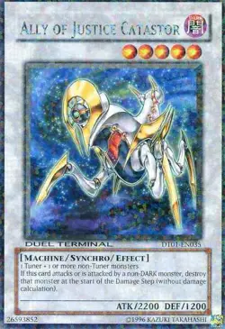 YUGIOH Ally of Justice Catastor DT01-EN035 Duel Terminal 1 NM Duel Terminal Rare - Image 1