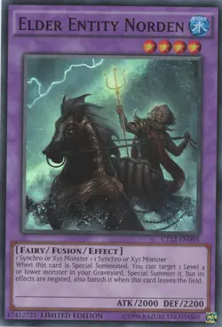 Yugioh Elder Entity Norden CT12-EN003 Super Rare NM - Image 1