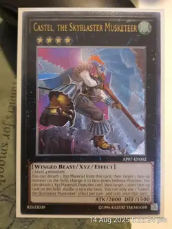 YUGIOH Ultimate Rare - Castel, the Skyblaster Musketeer - AP07-EN002 NM - Image 1