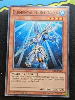 Yugioh - Elemental HERO Ocean SDHS-EN002 Unlimited - Common - Moderate Play #2 - Image 1