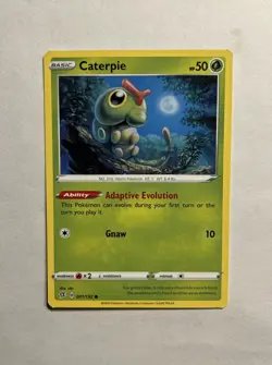 Caterpie 001/192 - NM SWSH Rebel Clash - Pokemon 2020 Common TCG Card - Image 1