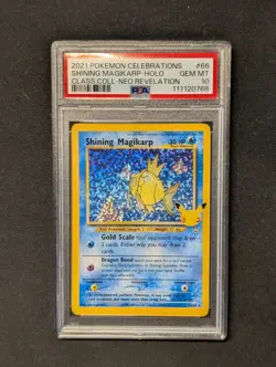 2021 POKEMON CELEBRATIONS #66 SHINING MAGIKARP HOLO - PSA 10 GEM MT - Image 1