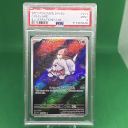 2023 POKEMON SVI EN-SCARLET & VIOLET ILLUSTRATION RARE #214 GREAVARD PSA 9 - Image 1