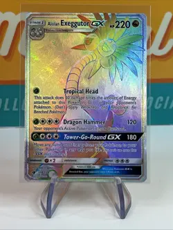 Alolan Exeggutor GX #118 Secret Rare Pokemon TCG 2017 SM Crimson Invasion HP - Image 3