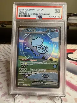 Mew EX SIR 232/091 PSA 9 MINT Pokemon Paldean Fates Bubble Mew - Image 1