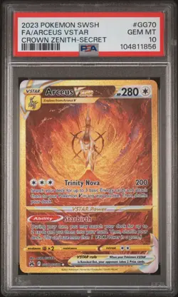 Pokemon TCG: Arceus VStar GG70/GG70 Crown Zenith Gold Card PSA 10 GEM MINT - Image 1