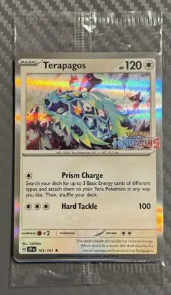 Pokemon TCG Terapagos 161/191 SPRIGATITO Horizons GameStop Stamped Promo Sealed - Image 1